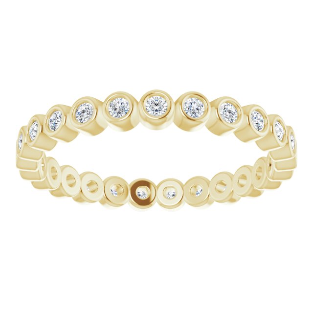 0.37 ct. Round Diamond Bezel Set Eternity Band-VIRABYANI